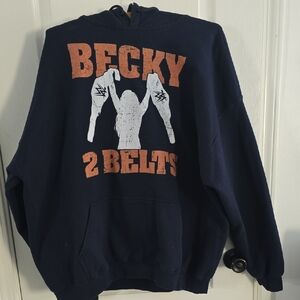 Gildan Blue and White Graphic Sweatshirt